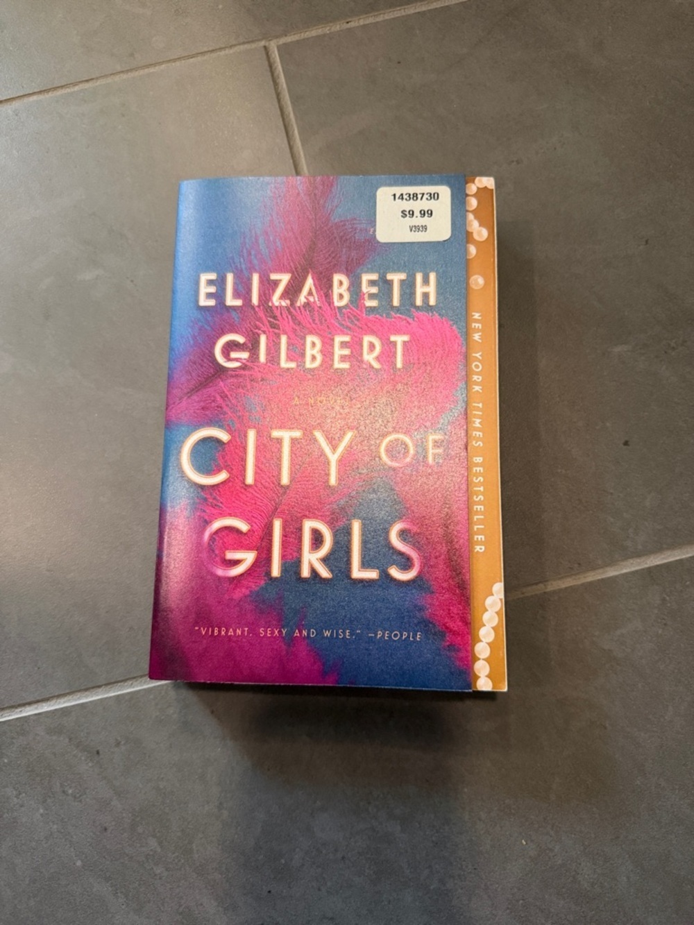 City of Girls by Elizabeth Gilbert — Vibrant Pink & Blue Paperback